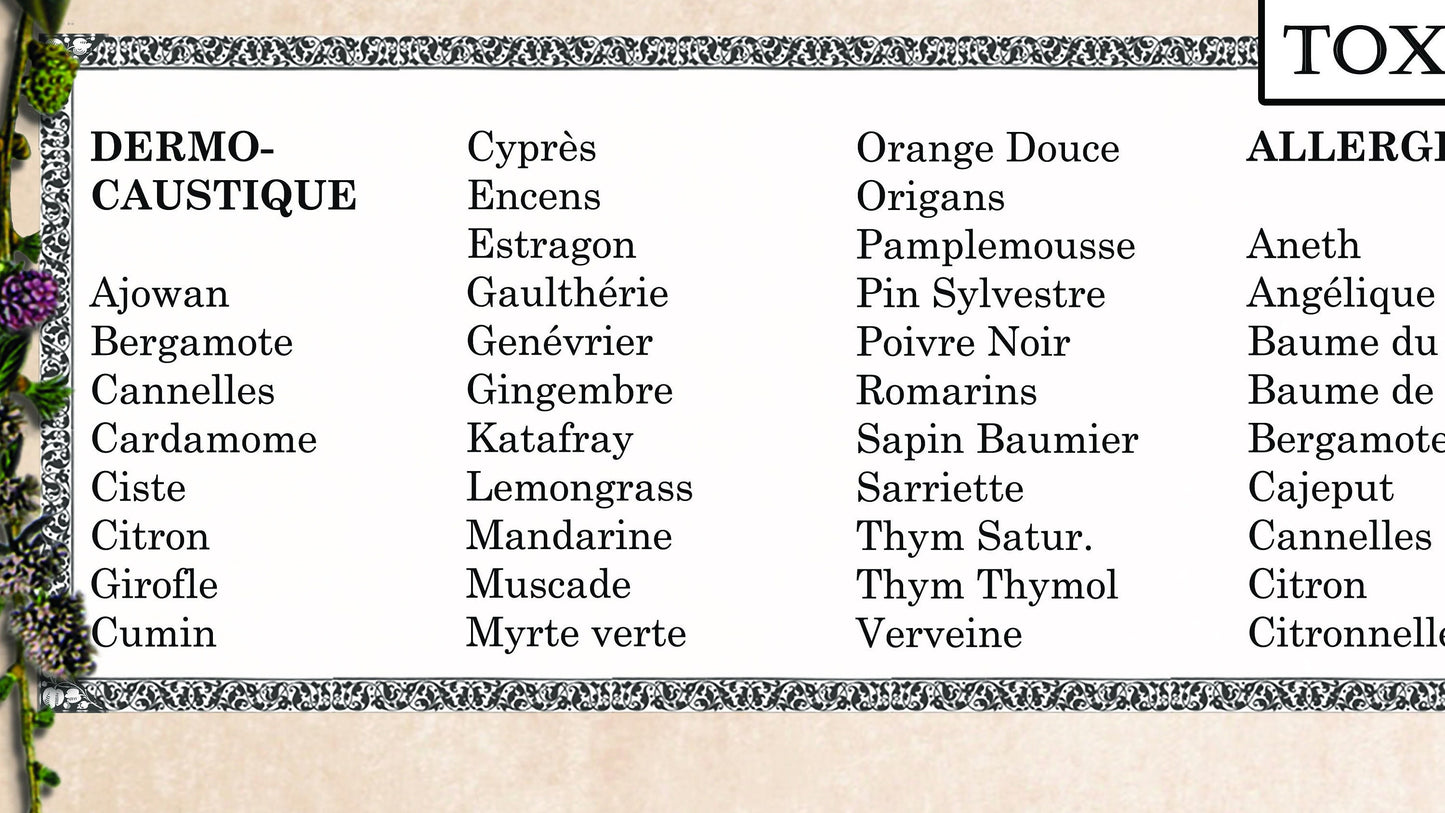 Poster "La toxicité en aromathérapie"